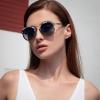 imageCARFIA Acetate Metal Bridge Sunglasses for Women Polarized UV Protection Retro Fashion Ladies Sunnies Round Shades Eyewears1 White Tortoise Frame Gradient Grey Lens