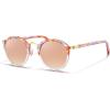 imageCARFIA Acetate Metal Bridge Sunglasses for Women Polarized UV Protection Retro Fashion Ladies Sunnies Round Shades Eyewears4 Pink White Tortoise Frame Pink Mirror