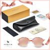 imageCARFIA Acetate Metal Bridge Sunglasses for Women Polarized UV Protection Retro Fashion Ladies Sunnies Round Shades Eyewears4 Pink White Tortoise Frame Pink Mirror