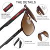 imageCARFIA Large Curved Cool Polarized Sunglasses for Men UV Protection Lightweight Metal Frame Outdoor Trendy Driving Sunnies3 Matted Brown Frame Gradient Brown Lens1
