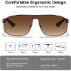 imageCARFIA Large Curved Cool Polarized Sunglasses for Men UV Protection Lightweight Metal Frame Outdoor Trendy Driving Sunnies3 Matted Brown Frame Gradient Brown Lens1