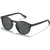 imageCARFIA Acetate Vintage Round Polarized Sunglasses for Men UV400 Lenses Handcrafted Frame1 Matte Black Frame  Grey Lens