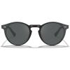 imageCARFIA Acetate Vintage Round Polarized Sunglasses for Men UV400 Lenses Handcrafted Frame1 Matte Black Frame  Grey Lens