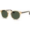 imageCARFIA Acetate Vintage Round Polarized Sunglasses for Men UV400 Lenses Handcrafted Frame5 Brown Tortoise Frame  Green Lens