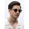 imageCARFIA Acetate Vintage Round Polarized Sunglasses for Men UV400 Lenses Handcrafted Frame5 Brown Tortoise Frame  Green Lens