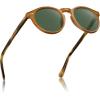 imageCARFIA Acetate Vintage Round Polarized Sunglasses for Men UV400 Lenses Handcrafted Frame8 Orange Frame  Green Lens