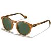 imageCARFIA Acetate Vintage Round Polarized Sunglasses for Men UV400 Lenses Handcrafted Frame8 Orange Frame  Green Lens