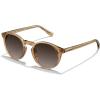 imageCARFIA Acetate Vintage Round Polarized Sunglasses for Men UV400 Lenses Handcrafted Frame9 Clear Brown Frame  Brown Gradient Lens