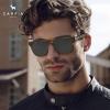 imageCARFIA Curved Acetate Polarized Sunglasses for Men UV Protection Cool Retro Driving Eyewears with Embossed Pattern Wire Core2 Demi Frame Grey Lens