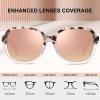 imageCARFIA Large Curved Acetate Polarized Sunglasses for Women UV Protection Retro Fashion Ladies Shades Driving Safety Eyewear3 Pink White Tortoise Frame Pink Mirrored