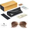 imageCARFIA Large Curved Acetate Polarized Sunglasses for Women UV Protection Retro Fashion Ladies Shades Driving Safety Eyewear4 Light Pink Frame Gradient Brown Lens