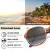 imageCARFIA Large Curved Acetate Polarized Sunglasses for Women UV Protection Retro Fashion Ladies Shades Driving Safety Eyewear62 Tortoise Frame Gradient Grey Lens
