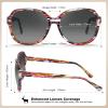 imageCARFIA Large Curved Acetate Polarized Sunglasses for Women UV Protection Retro Fashion Ladies Shades Driving Safety Eyewear7 Tortoise Frame Gradient Grey Lens