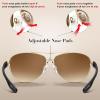 imageCARFIA Lightweight Retro Pilot Sunglasses for Women Polarized UV Protection Trendy Outdoor Driving Lady Sunnies Metal Frame2 Matted Gold Frame Gradient Brown Lens