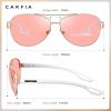 imageCARFIA Lightweight Retro Pilot Sunglasses for Women Polarized UV Protection Trendy Outdoor Driving Lady Sunnies Metal Frame3 Gold Frame Rose Colored Lens