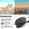 imageCARFIA Lightweight Retro Pilot Sunglasses for Women Polarized UV Protection Trendy Outdoor Driving Lady Sunnies Metal Frame4 Matted Silver Frame Gradient Grey Lens