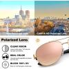 imageCARFIA Lightweight Retro Pilot Sunglasses for Women Polarized UV Protection Trendy Outdoor Driving Lady Sunnies Metal Frame5 Polished Gold Frame Pink Mirrored Lens