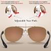 imageCARFIA Lightweight Retro Pilot Sunglasses for Women Polarized UV Protection Trendy Outdoor Driving Lady Sunnies Metal Frame5 Polished Gold Frame Pink Mirrored Lens