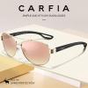 imageCARFIA Lightweight Retro Pilot Sunglasses for Women Polarized UV Protection Trendy Outdoor Driving Lady Sunnies Metal Frame5 Polished Gold Frame Pink Mirrored Lens