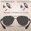 imageCARFIA Lightweight Retro Pilot Sunglasses for Women Polarized UV Protection Trendy Outdoor Driving Lady Sunnies Metal FrameBlack