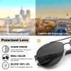 imageCARFIA Lightweight Retro Pilot Sunglasses for Women Polarized UV Protection Trendy Outdoor Driving Lady Sunnies Metal FrameBlack
