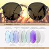 imageCARFIA Retro Acetate Polarized Sunglasses for Women UV Protection Fashion Metal Brow Ladies Shades Eyewears Round Sunnies1 Black Frame and Grey Lens