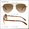 imageCARFIA Retro Trendy Pilot Sunglasses for Women Polarized UV Protection Lightweight Outdoor Driving Lady Sunnies Metal Frame1 Gold Frame Gradient Brown Lens
