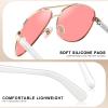 imageCARFIA Retro Trendy Pilot Sunglasses for Women Polarized UV Protection Lightweight Outdoor Driving Lady Sunnies Metal Frame51 Gold Frame Pink Lens