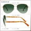 imageCARFIA Retro Trendy Pilot Sunglasses for Women Polarized UV Protection Lightweight Outdoor Driving Lady Sunnies Metal Frame6 Gold Frame Green Gradientamber Tortoise Legs