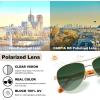 imageCARFIA Retro Trendy Pilot Sunglasses for Women Polarized UV Protection Lightweight Outdoor Driving Lady Sunnies Metal Frame6 Gold Frame Green Gradientamber Tortoise Legs