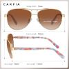 imageCARFIA Retro Trendy Pilot Sunglasses for Women Polarized UV Protection Lightweight Outdoor Driving Lady Sunnies Metal Frame7 Gold Frame Brown GradientredBlue Tortoise Legs