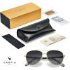imageCARFIA Retro Trendy Pilot Sunglasses for Women Polarized UV Protection Lightweight Outdoor Driving Lady Sunnies Metal Frame8 Gold Frame Grey GradientblackWhite Tortoise Legs