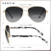 imageCARFIA Retro Trendy Pilot Sunglasses for Women Polarized UV Protection Lightweight Outdoor Driving Lady Sunnies Metal Frame8 Gold Frame Grey GradientblackWhite Tortoise Legs