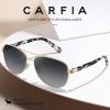 imageCARFIA Retro Trendy Pilot Sunglasses for Women Polarized UV Protection Lightweight Outdoor Driving Lady Sunnies Metal Frame8 Gold Frame Grey GradientblackWhite Tortoise Legs