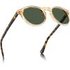 5. Brown Tortoise Frame / Green Lens