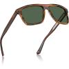 imageCARFIA Curved Acetate Polarized Sunglasses for Men UV Protection Cool Retro Driving Eyewears with Embossed Pattern Wire Core4 Brown Striped Frame Green Lens