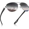 4. Matted Silver Frame Gradient Grey Lens