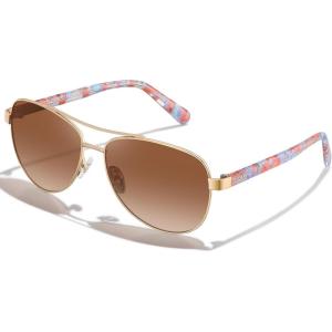 imageCARFIA Retro Trendy Pilot Sunglasses for Women Polarized UV Protection Lightweight Outdoor Driving Lady Sunnies Metal Frame7 Gold Frame Brown GradientredBlue Tortoise Legs