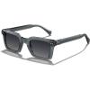 imageCARFIA Rectangle Polarized Sunglasses for Men  Beveled Retro Design UV400 Protection CA602721 Clear Blue Gray Frame Gray Gradient Lenses