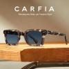 imageCARFIA Rectangle Polarized Sunglasses for Men  Beveled Retro Design UV400 Protection CA60273 Tortoise Frame Blue Gradient Lenses