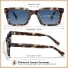 imageCARFIA Rectangle Polarized Sunglasses for Men  Beveled Retro Design UV400 Protection CA60273 Tortoise Frame Blue Gradient Lenses