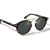 imageCARFIA Retro Acetate Small Face Polarized Sunglasses for Men Women Trendy Metal Double Bridge Round Sun Glasses CA3399L2 Tortoise Frame Gray Lenses