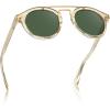 imageCARFIA Retro Acetate Small Face Polarized Sunglasses for Men Women Trendy Metal Double Bridge Round Sun Glasses CA3399L32 Clear Tea Frame Green Lenses