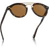 imageCARFIA Retro Acetate Small Face Polarized Sunglasses for Men Women Trendy Metal Double Bridge Round Sun Glasses CA3399L5 Tortoise Frame Brown Lenses