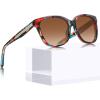 1- Red Stripe Frame Brown Lens