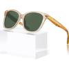 5-translucent Tea Frame Gradient Green Lenses