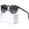 imageCARFIA Acetate Polarized Sunglasses for Women Trendy Retro SunniesR11 Blue Tortoise Frame Gray Gradient Lenses