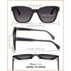 image:imageCARFIA Acetate Polarized Sunglasses for Women UV400 Protection Trendy Cat Eye Shades Designer Sun Glasses CA3005F1 Black Frame Gradient Gray Lenses
