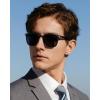 image:imageCARFIA Classic Polarized Sunglasses for Men UV400 Protection Flexible Acetate Shades with Core Wire Design CA31238A Black Frame Gray Lenses