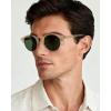 image:imageCARFIA Retro Round Polarized Sunglasses For Men Acetate SemiRimless Frames Driving Sun Glasses UV 400 Protection5 Tea Frame Green Lens